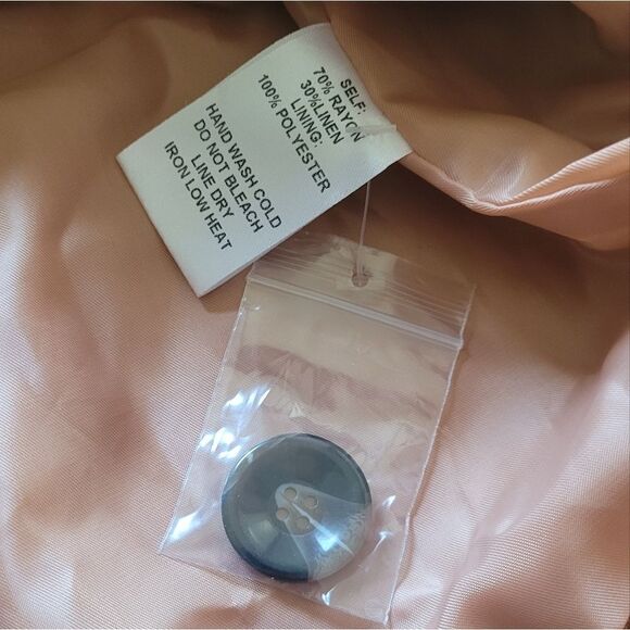 NWOT FORE Linen Blend Double Breasted Lined Long Line Blazer Small - Picture 3 of 5